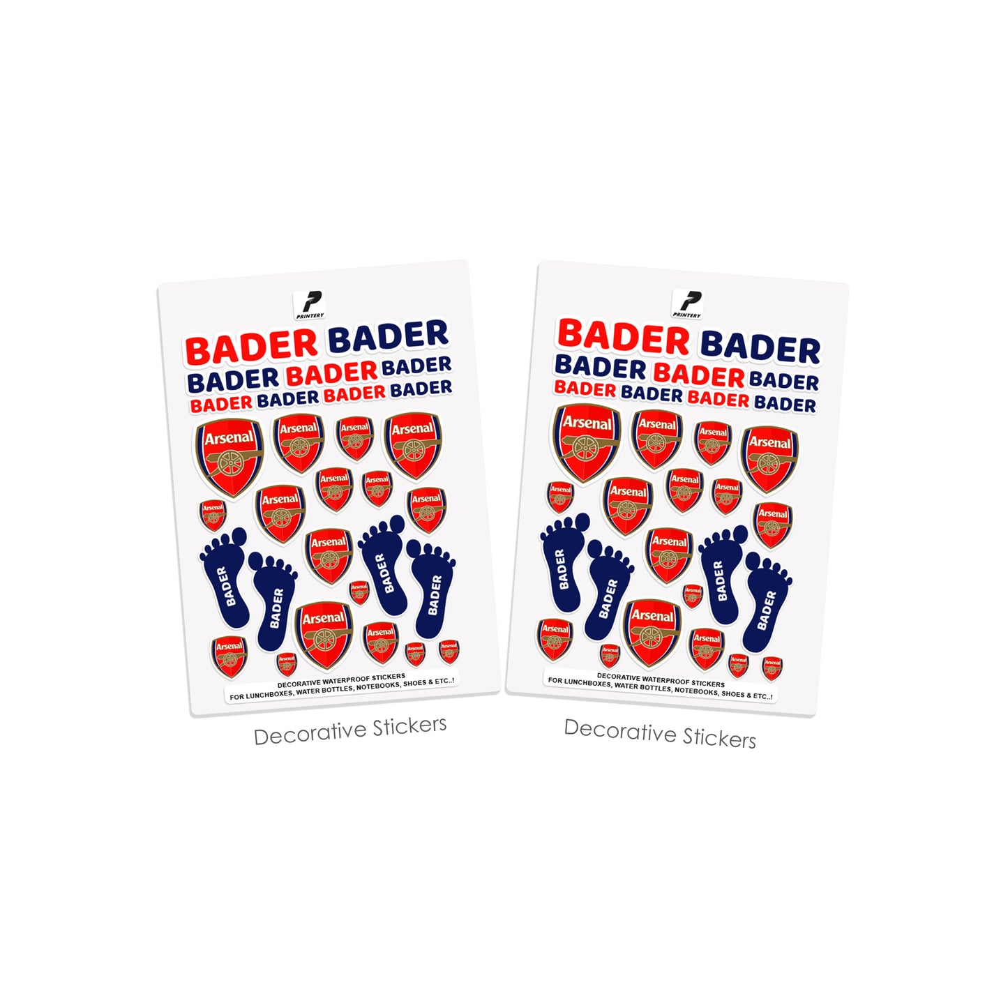 School Label Stickers Pack D092 - Arsenal