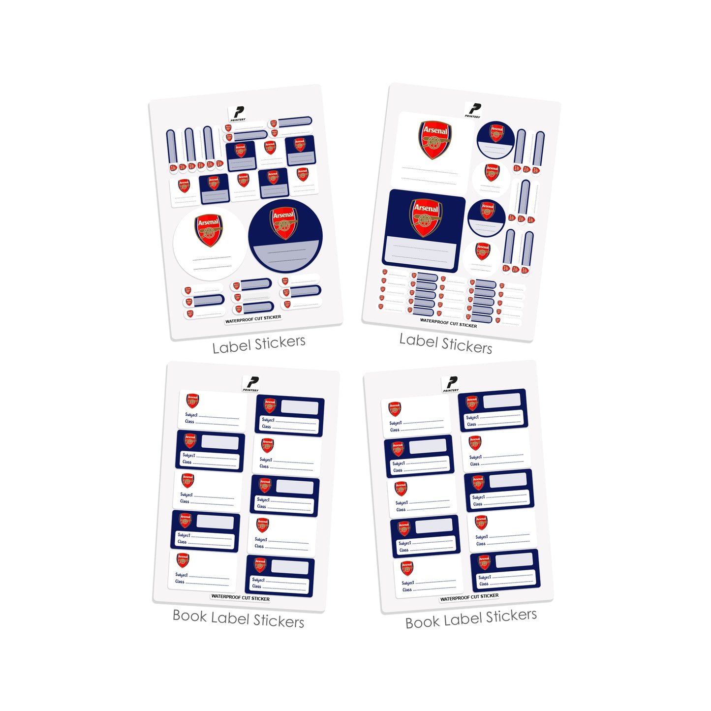 Ready to Buy School Label Pack D092 - Arsenal