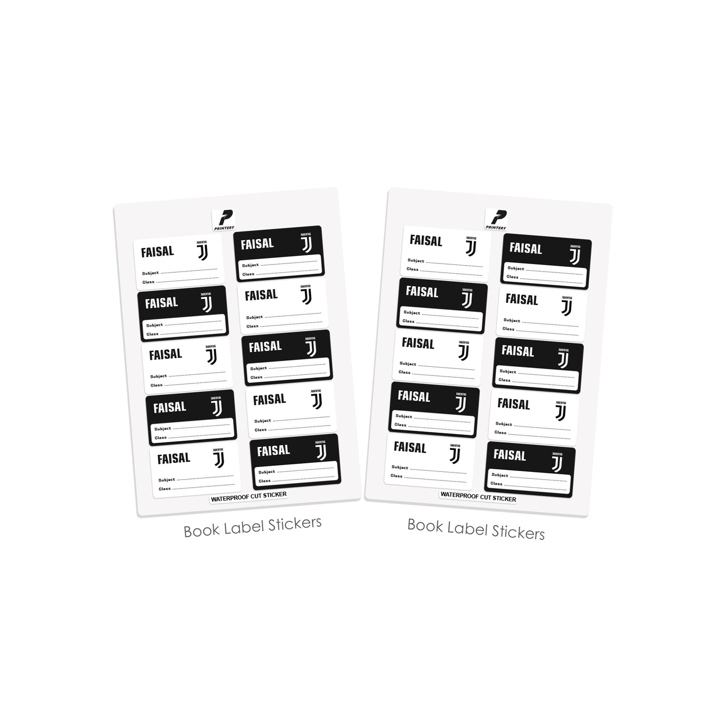 School Label Stickers Pack D094 - Juventus