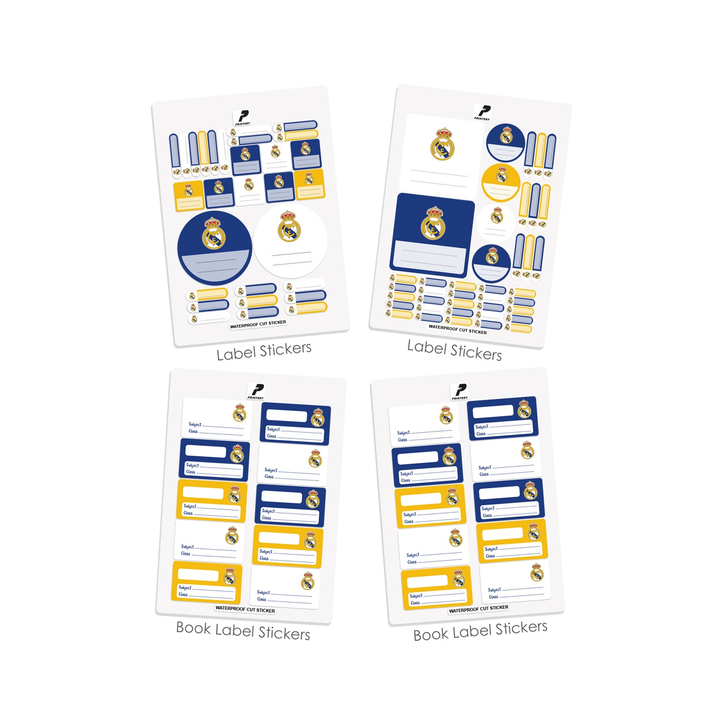 Ready to Buy School Label Pack D098 - Real Madrid