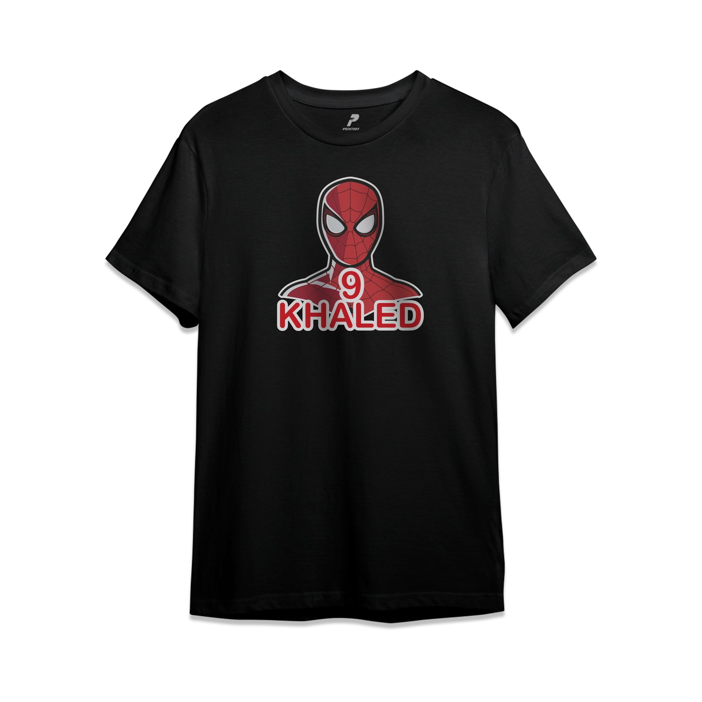 Spiderman Theme Birthday T-Shirt Black