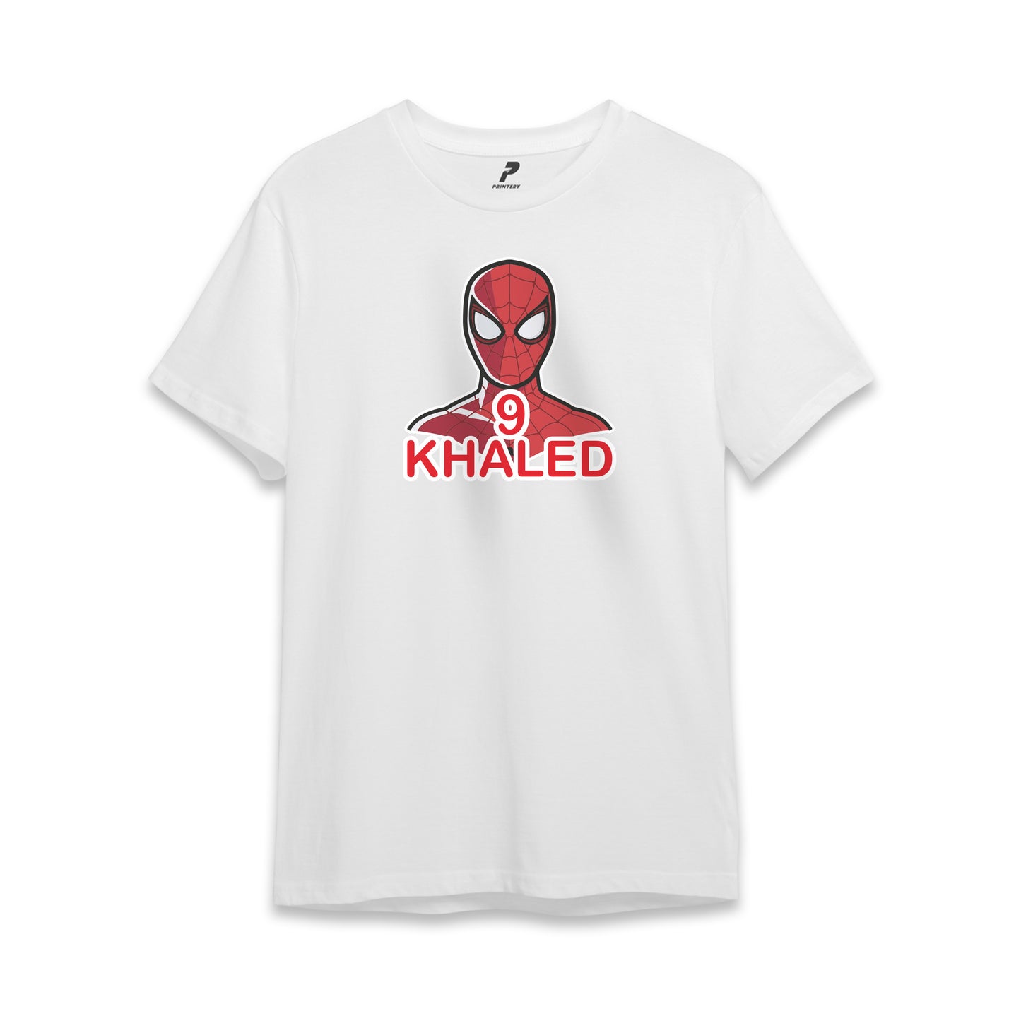 Spiderman Theme Birthday T-Shirt White