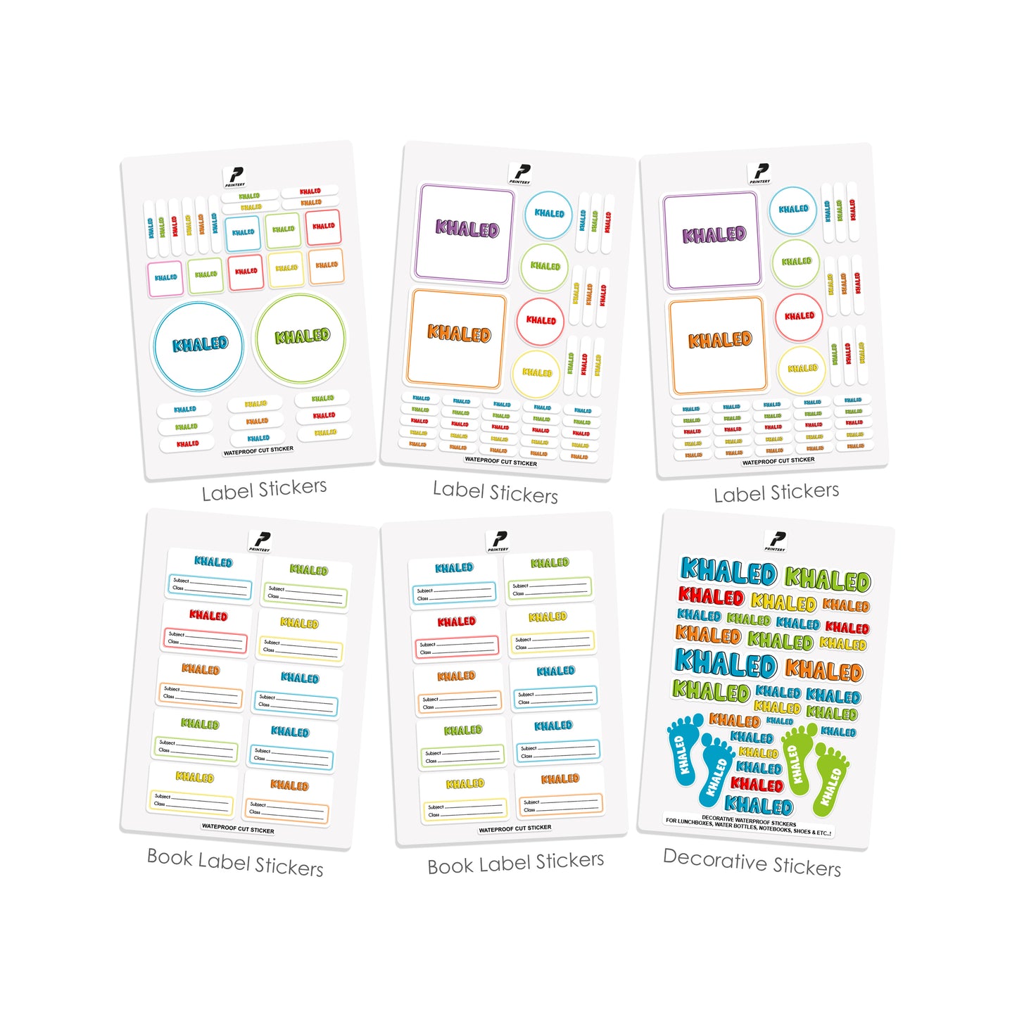 School Label Stickers Pack D101