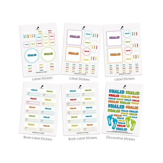 School Label Stickers Pack D101