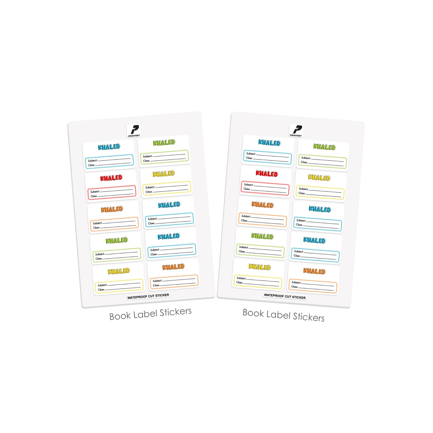 School Label Stickers Pack D101