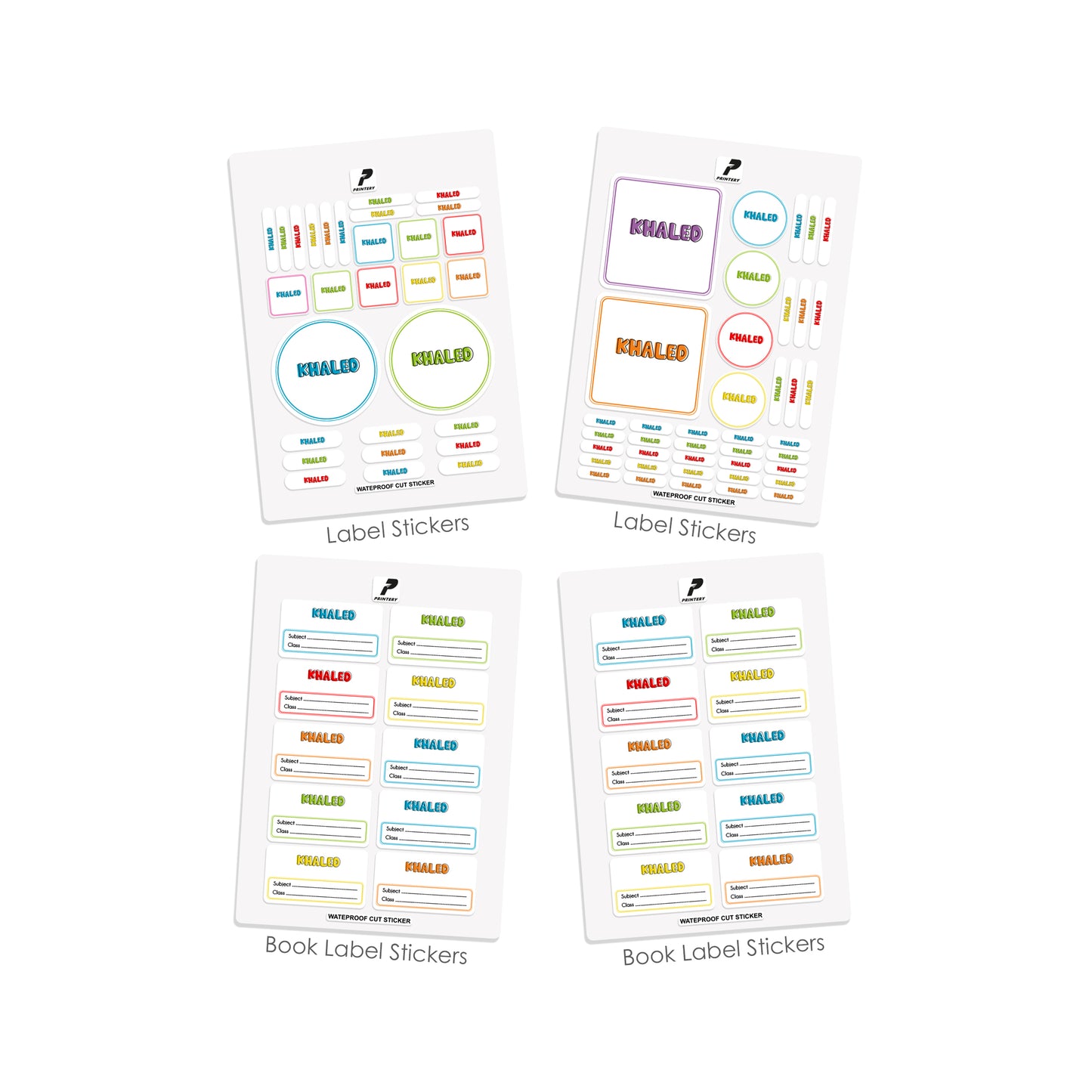 School Label Stickers Pack D101