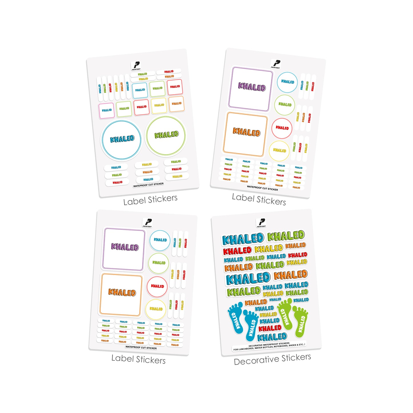 School Label Stickers Pack D101