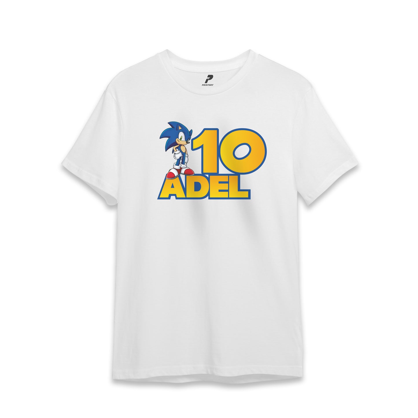 Sonic Theme Birthday T-Shirt White