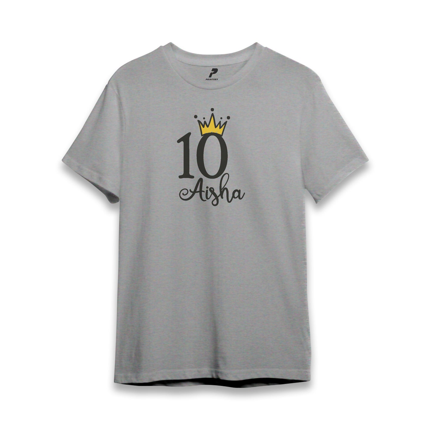 Princess Theme Birthday T-Shirt Gray