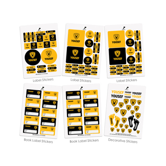 School Label Stickers Pack D127 - Al Qadsia