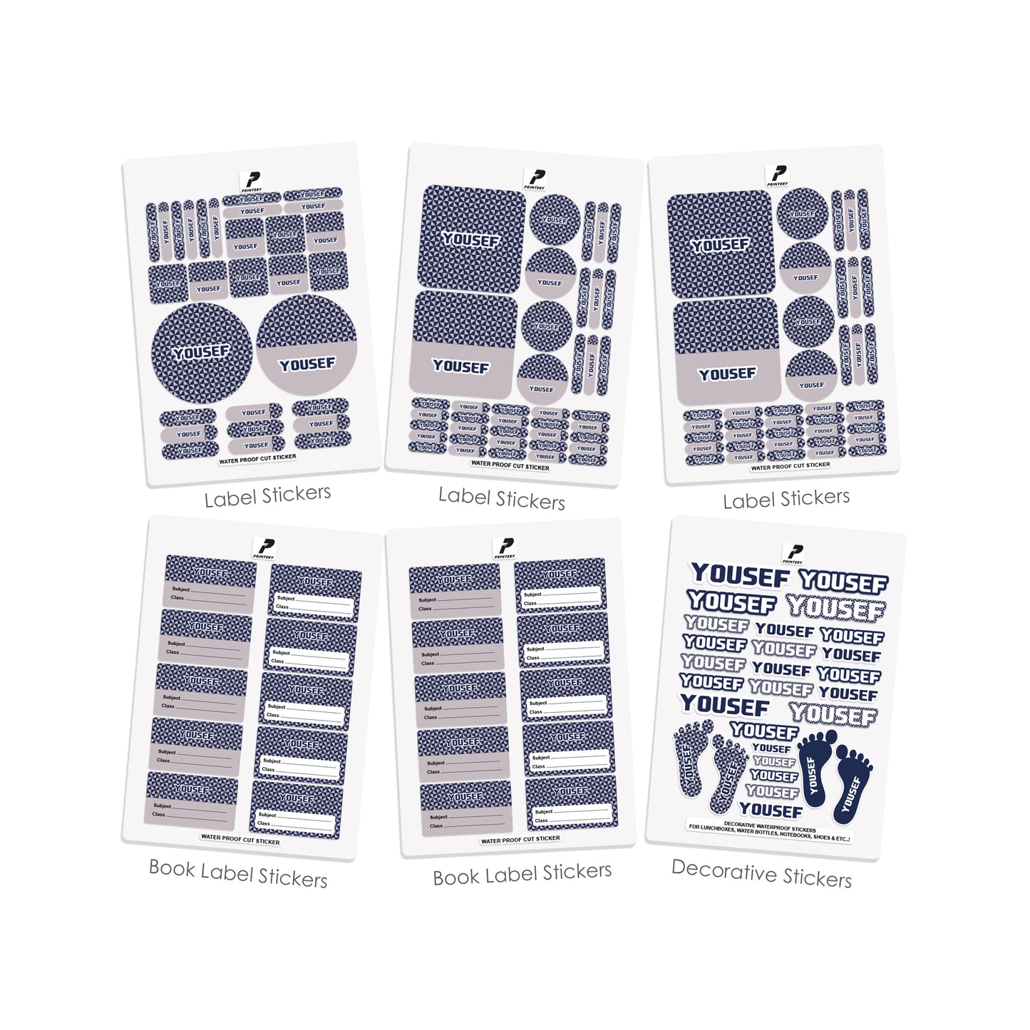 School Label Stickers Pack D088