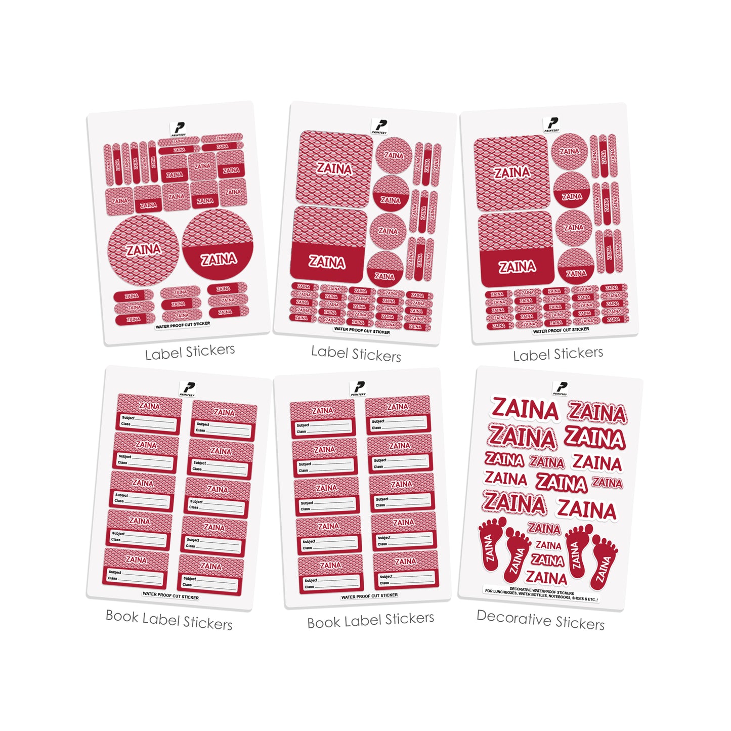 School Label Stickers Pack D087