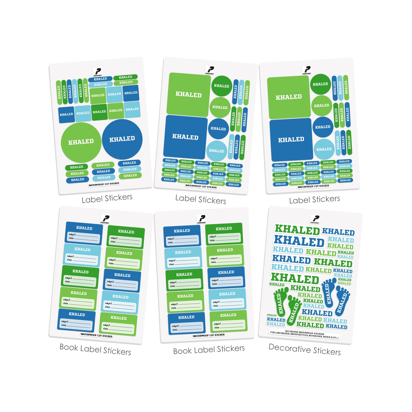 School Label Stickers Pack D066 - Basic Theme