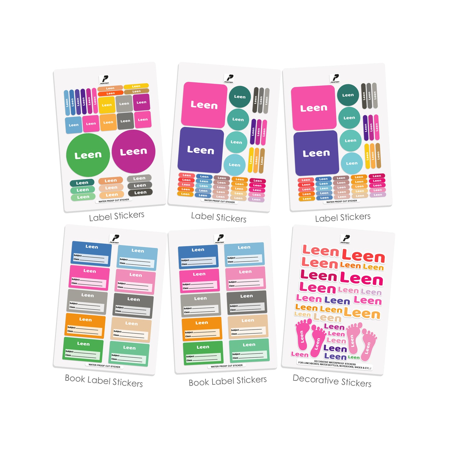 School Label Stickers Pack D022 - Basic Theme