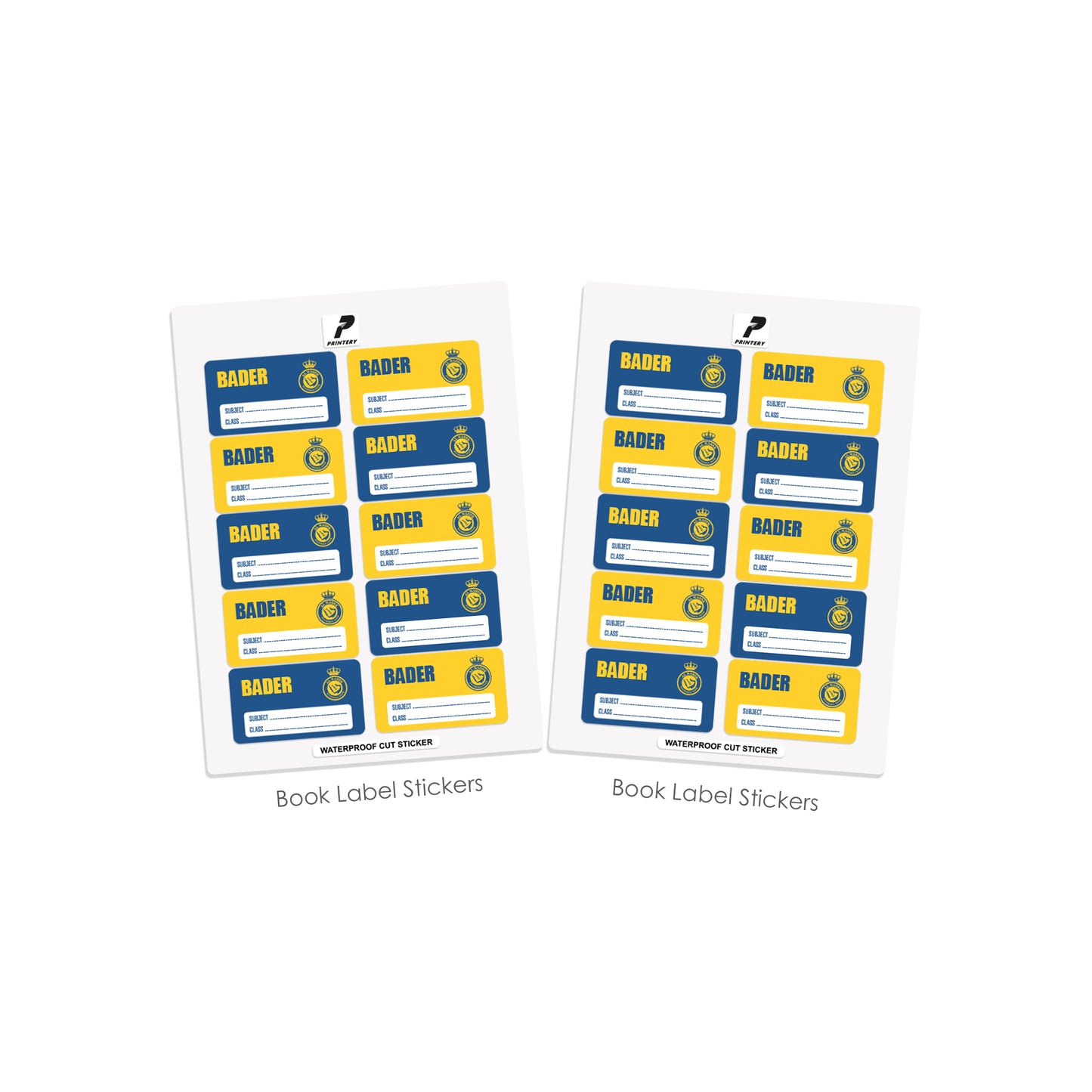 School Label Stickers Pack D131 - Al Nassr