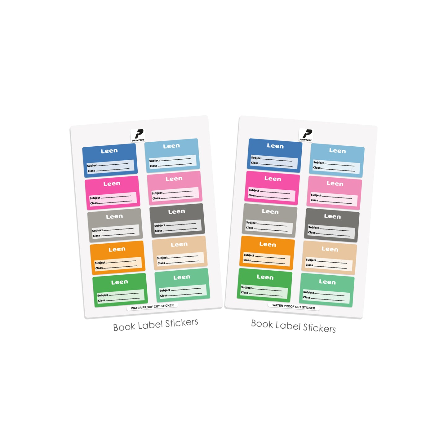 School Label Stickers Pack D022 - Basic Theme