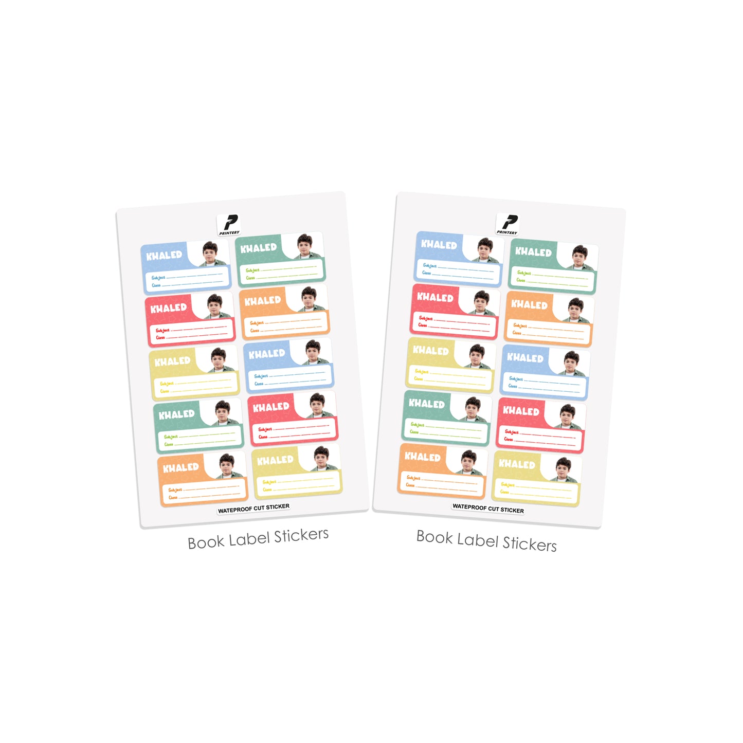 School Label Stickers Pack D134 - Boy Photo Theme