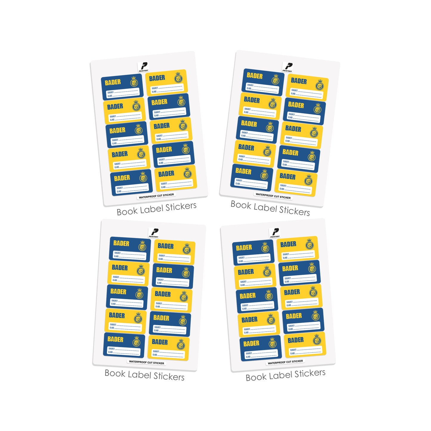 School Label Stickers Pack D131 - Al Nassr