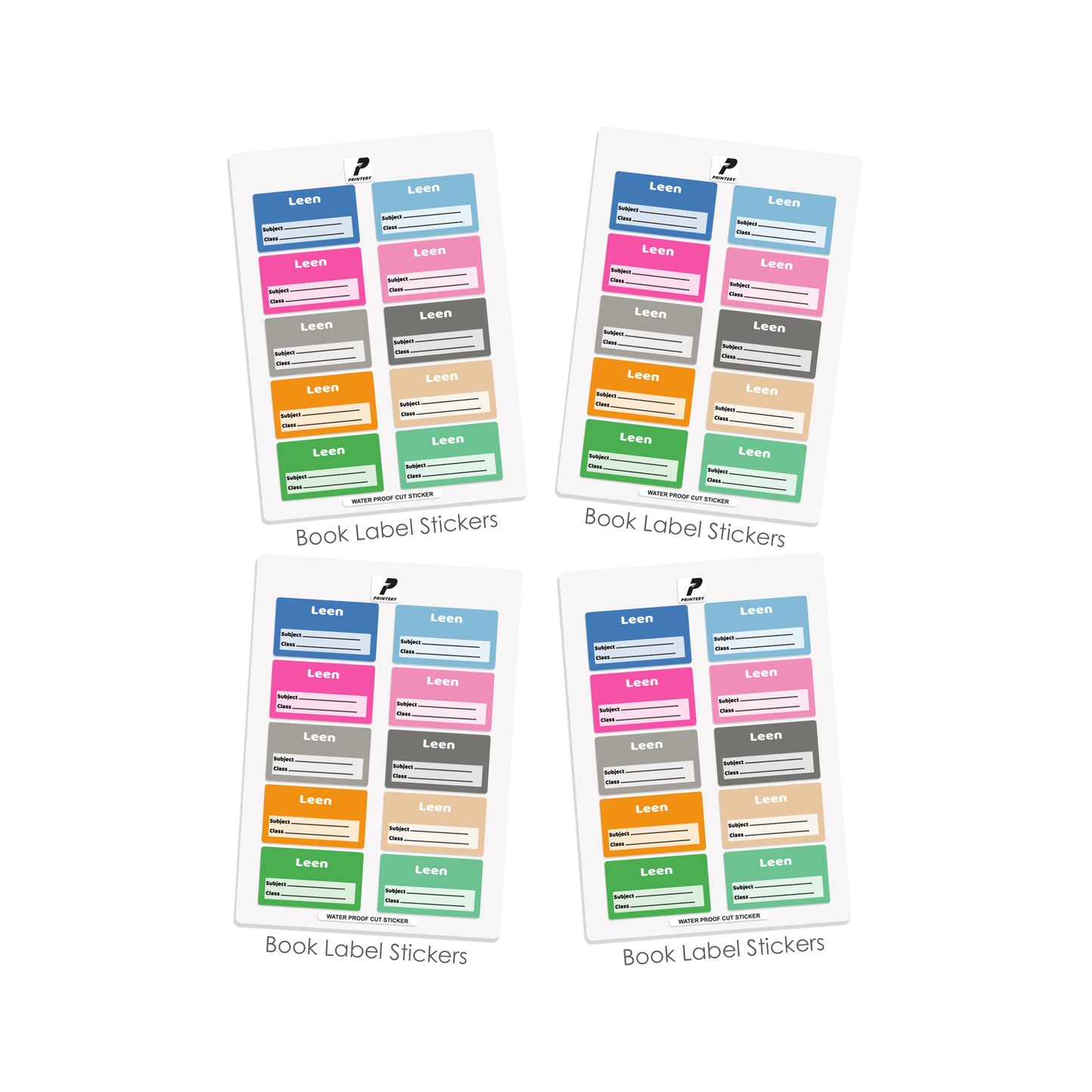 School Label Stickers Pack D022 - Basic Theme