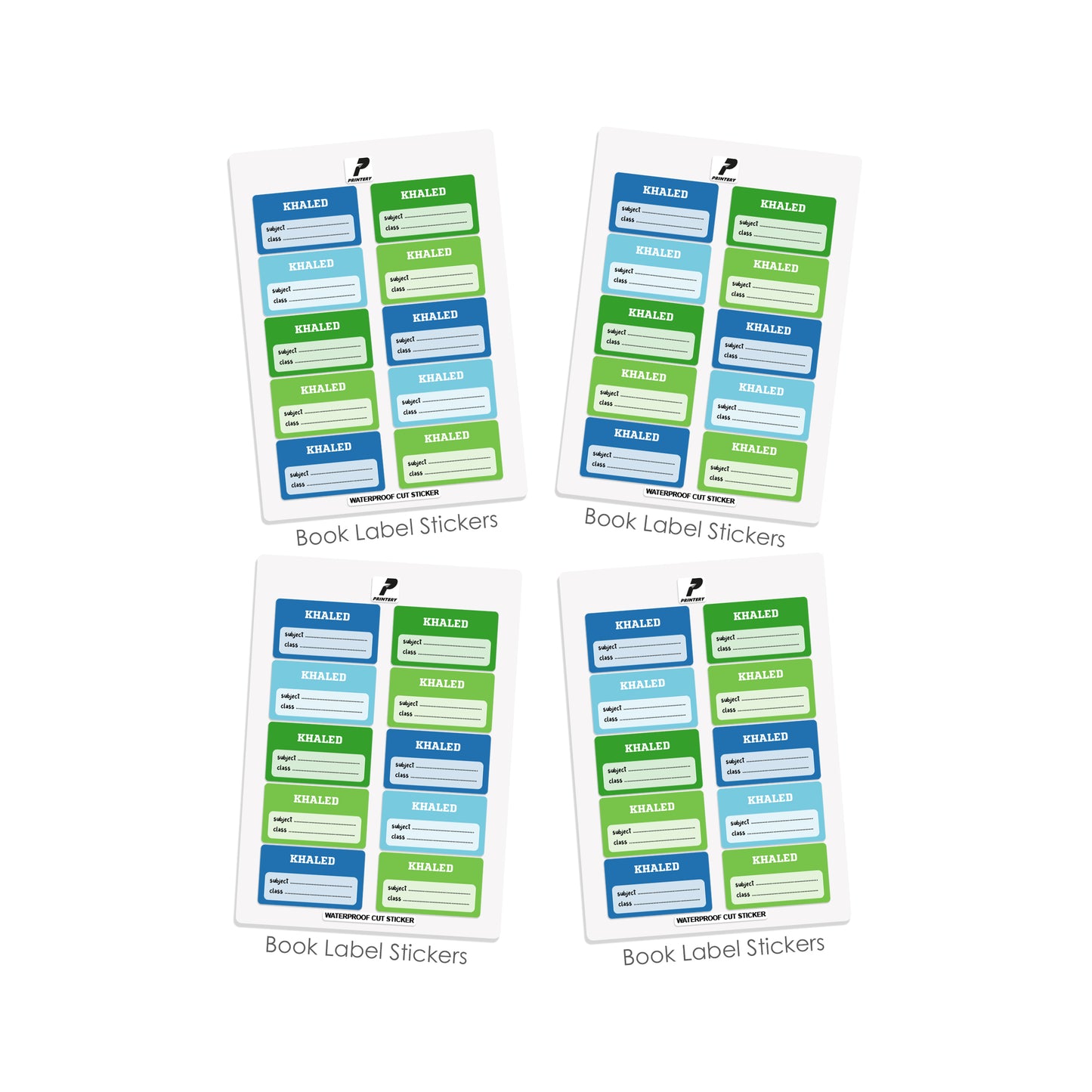 School Label Stickers Pack D066 - Basic Theme