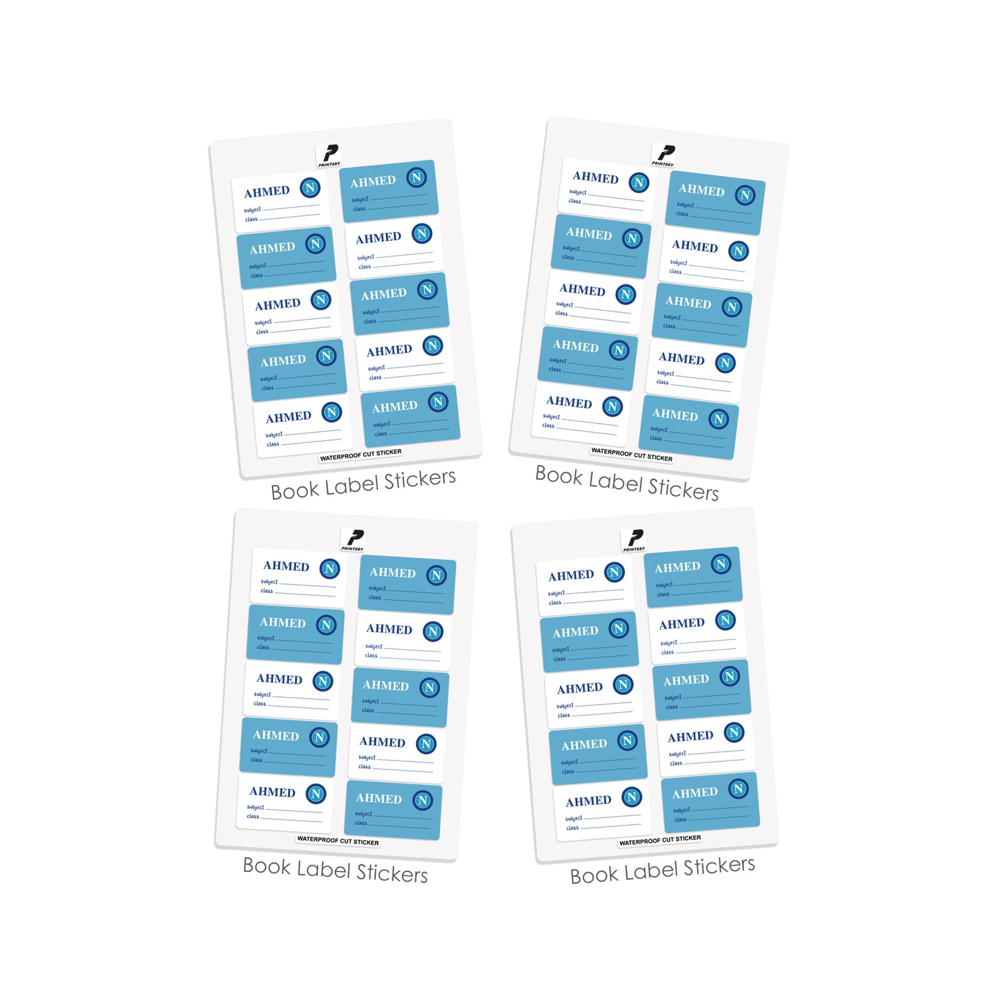 School Label Stickers Pack D097 - Napoli