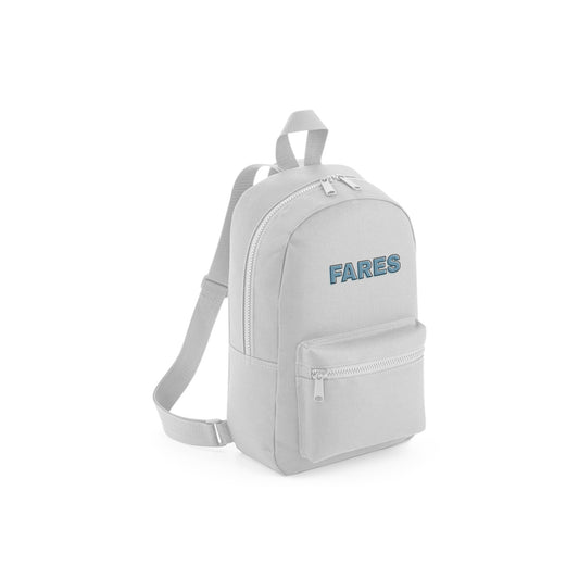 Gray Recycled Mini Backpack D01