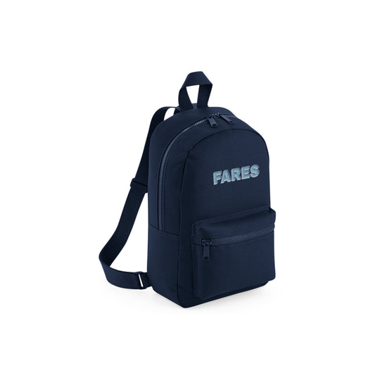 Navy Blue Recycled Mini Backpack D01