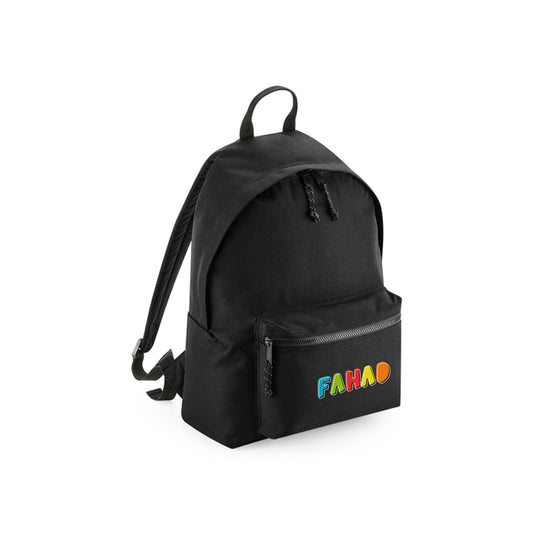 Black Recycled Backpack D02