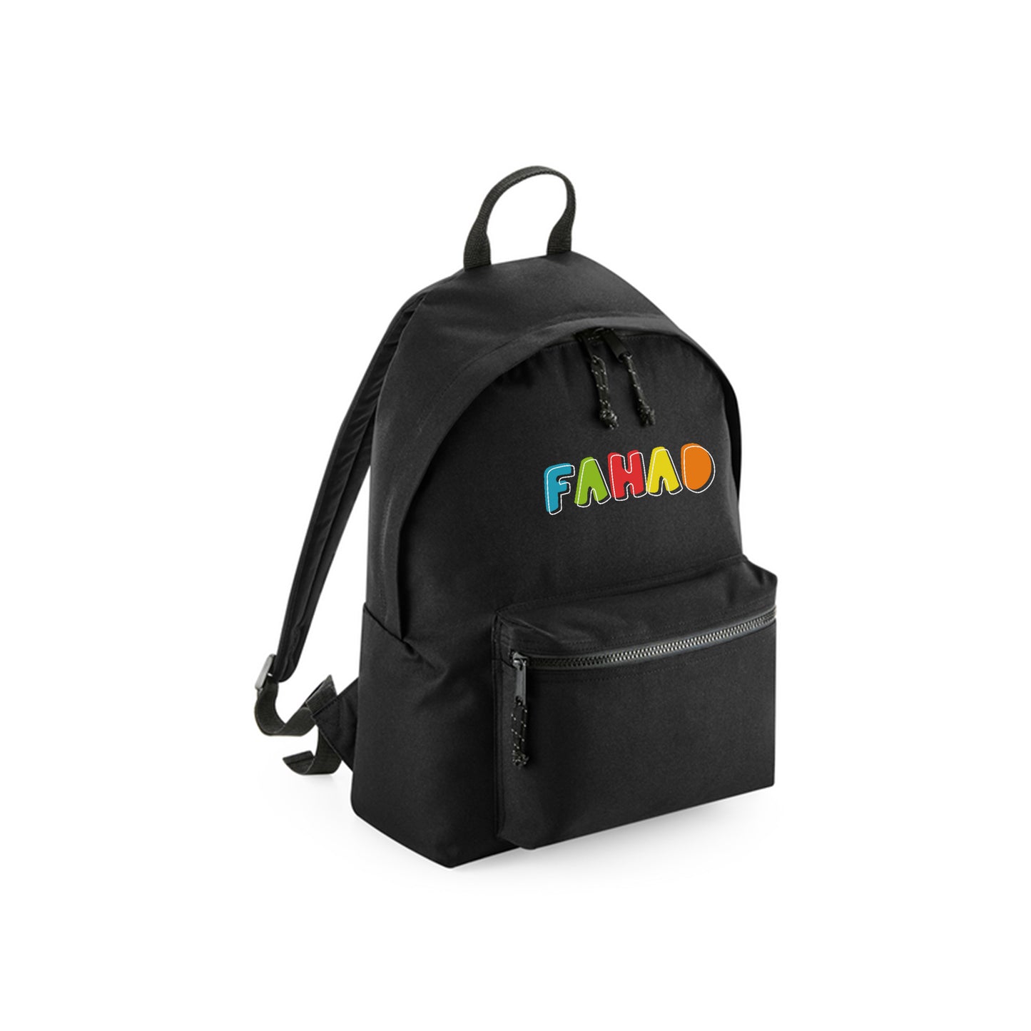 Black Recycled Backpack D02