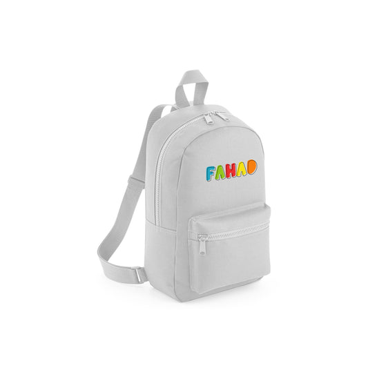 Gray Recycled Mini Backpack D02