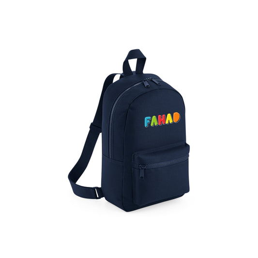 Navy Blue Recycled Mini Backpack D02