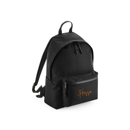 Black Recycled Backpack D03