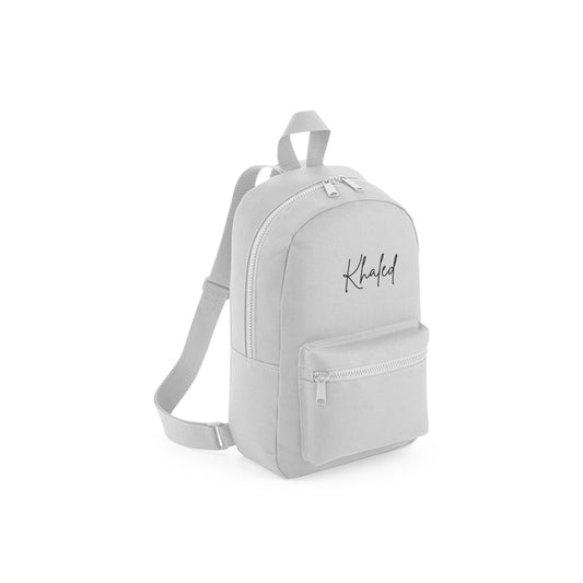 Gray Recycled Mini Backpack D03