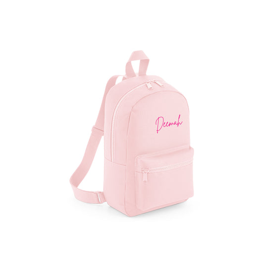 Pink Recycled Mini Backpack D03