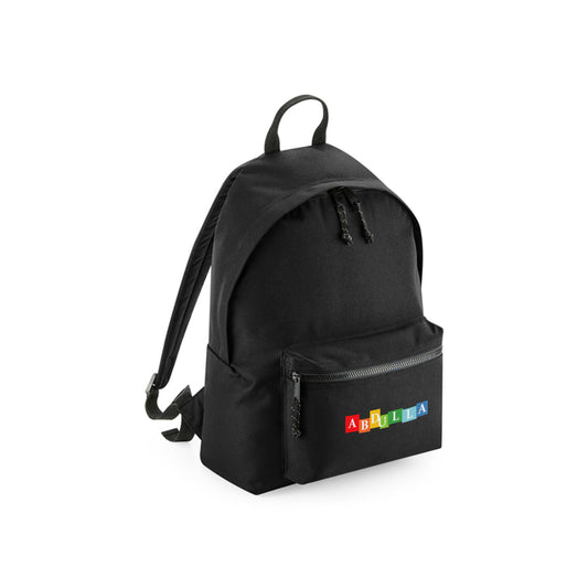 Black Recycled Backpack D09