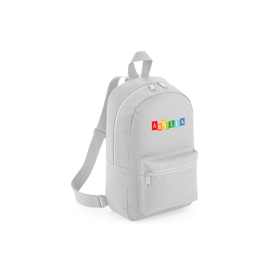 Gray Recycled Mini Backpack D09