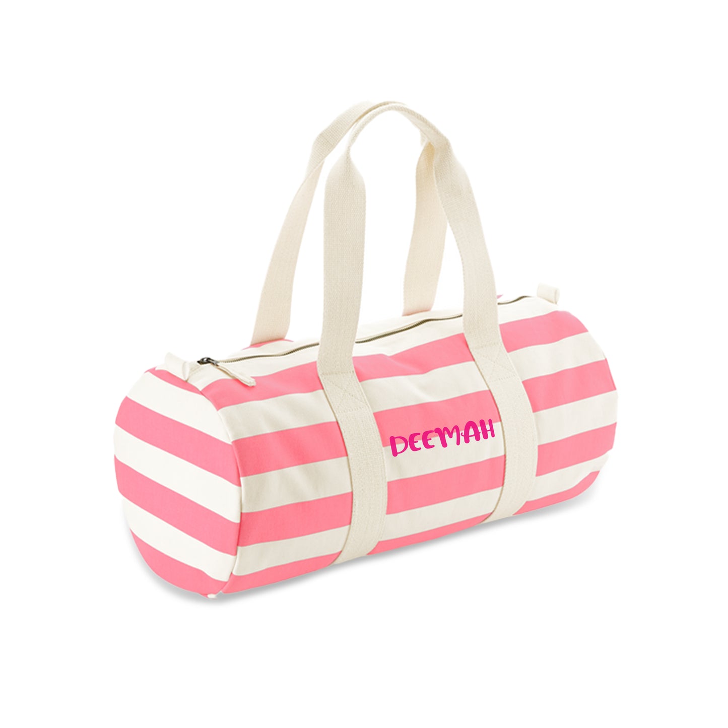 Pink Stripes Barrel Bag D10