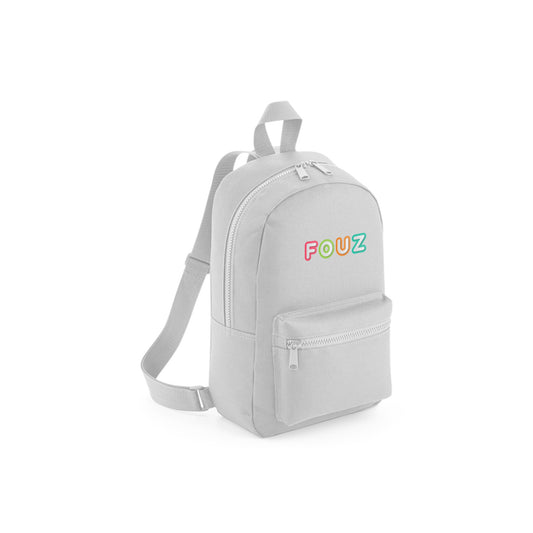 Gray Recycled Mini Backpack D11