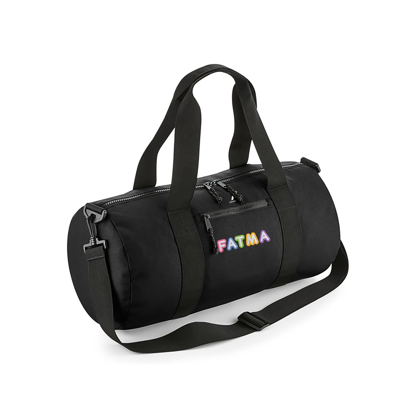 Black Recycled Barrel Bag D11