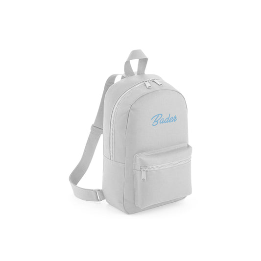 Gray Recycled Mini Backpack D12