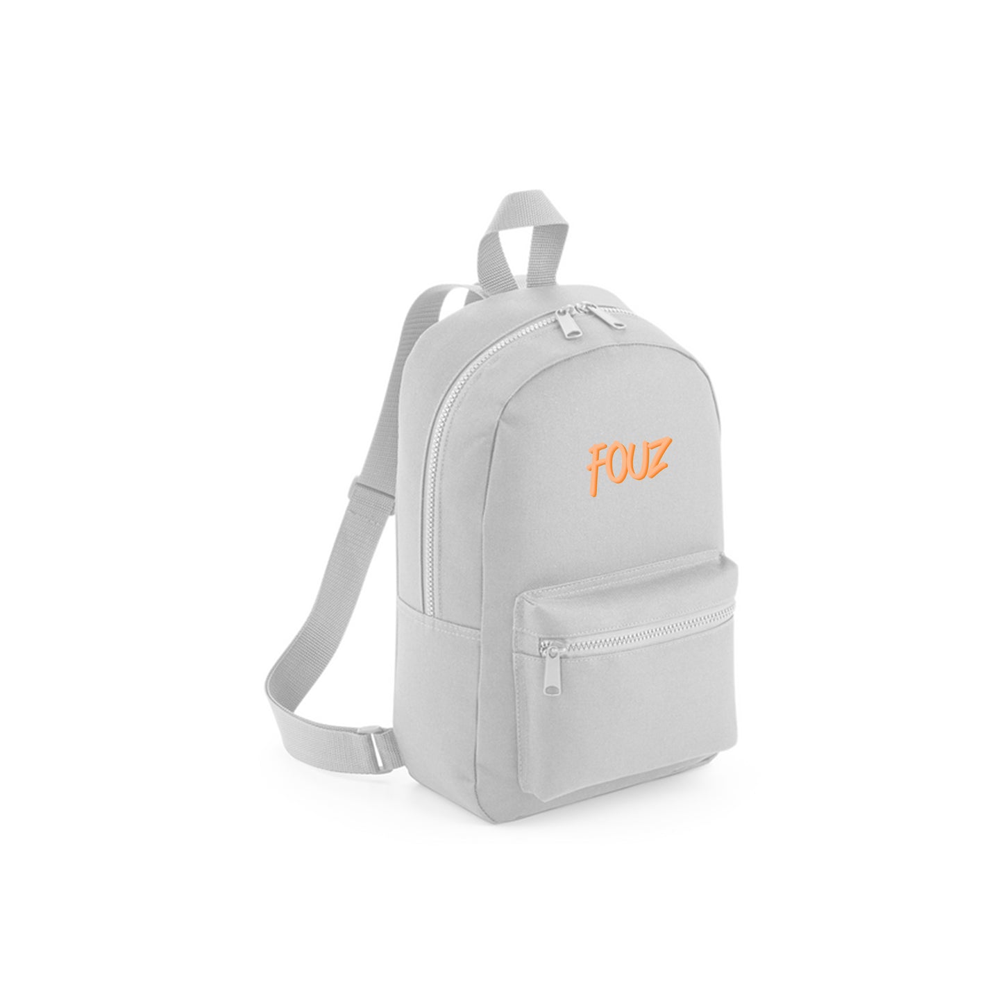 Gray Recycled Mini Backpack D14