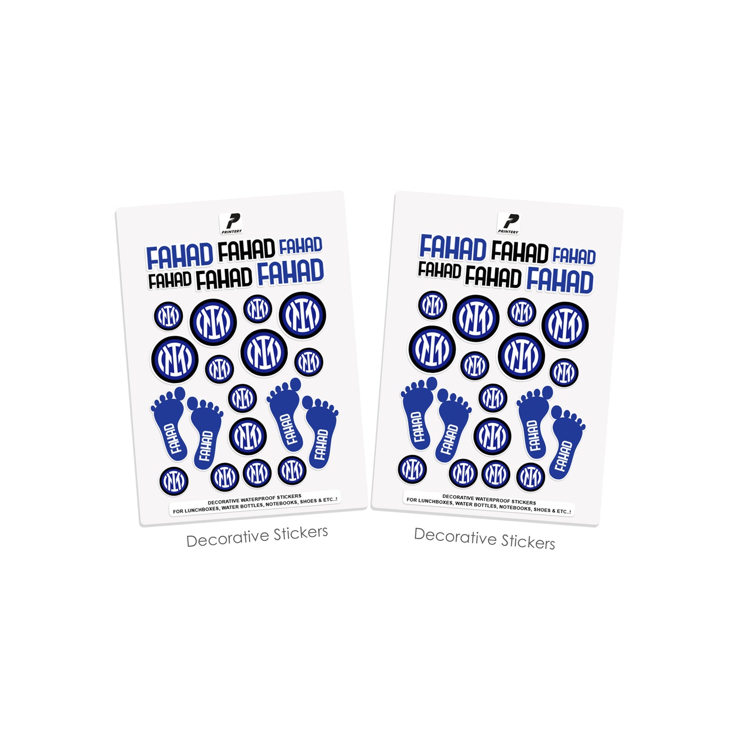 School Label Stickers Pack D093 - Inter Milan