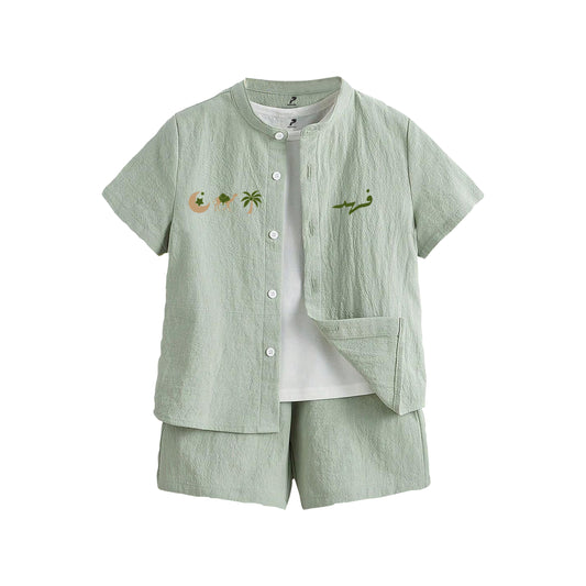 Ramadan Light Green Shirt Set RD10-1