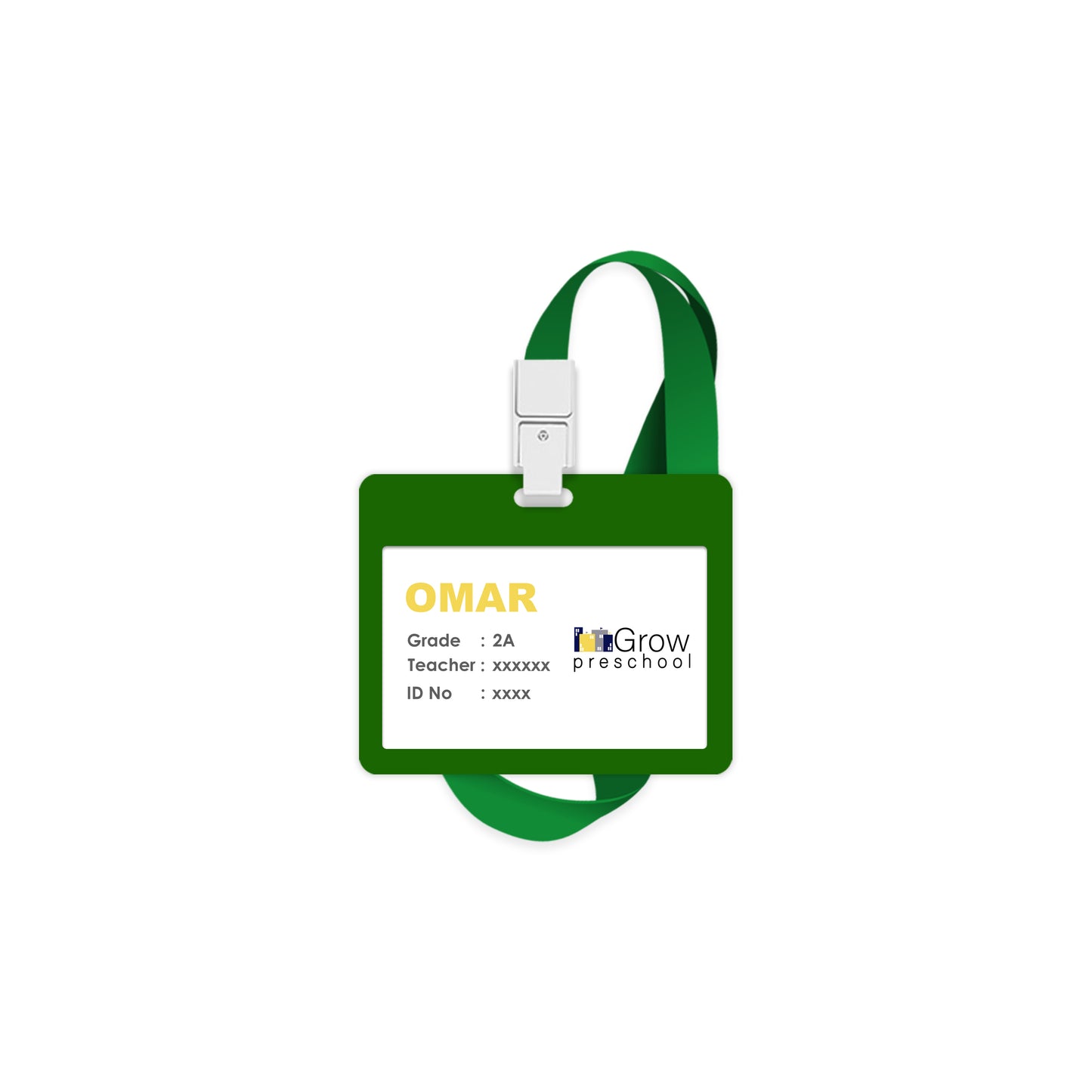 School ID Tag - Grow Pre-School