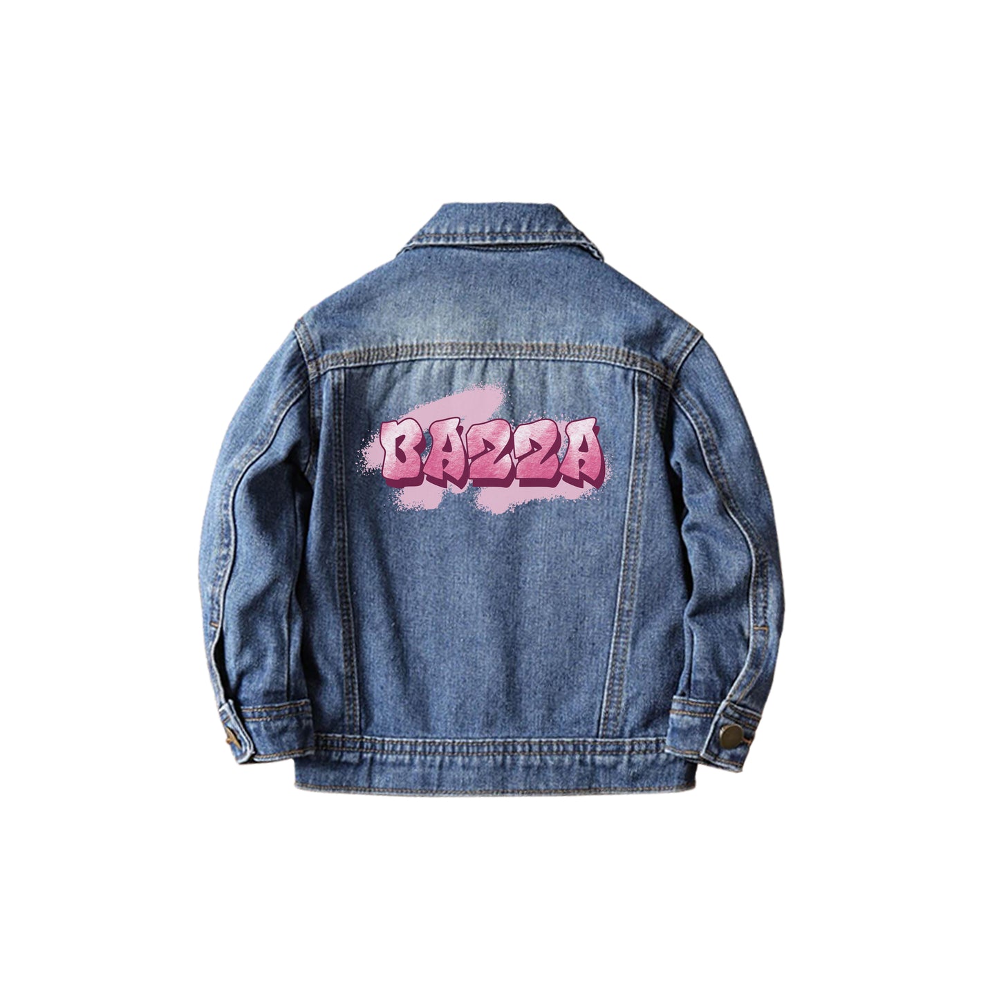 Dark Blue Denim Jacket Graffiti