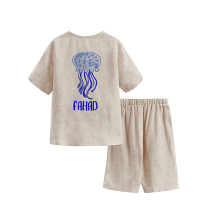 Summer Linen Set Jelly Fish