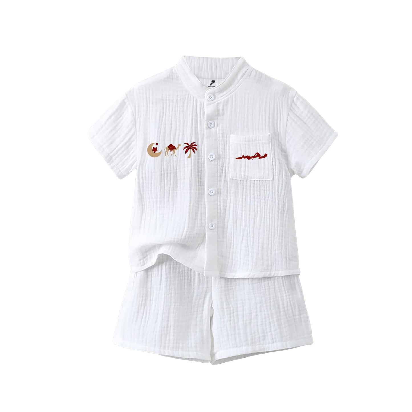 Ramadan White Pocket Shirt Set RD10-1