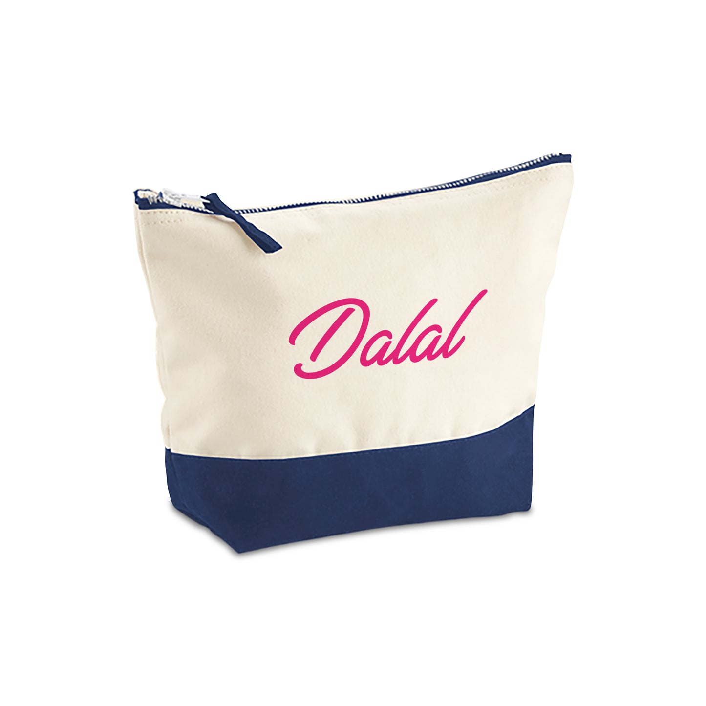 Natural/Blue Organic Accessory Bag D12