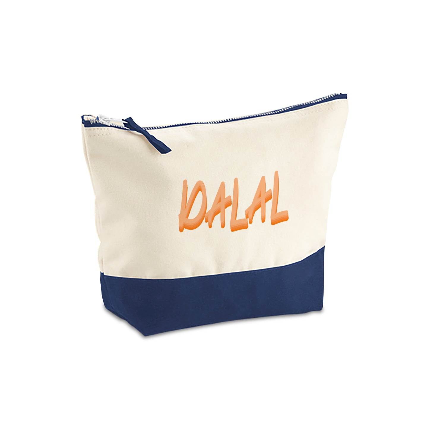 Natural/Blue Organic Accessory Bag D14