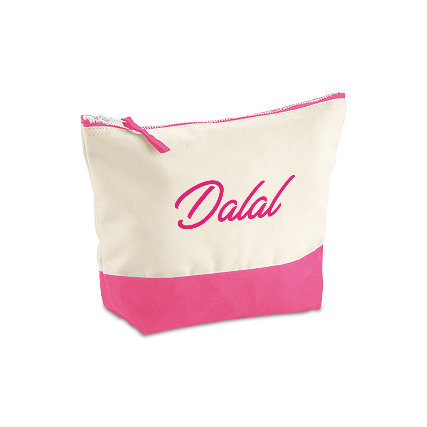 Natural/Pink Organic Accessory Bag D12